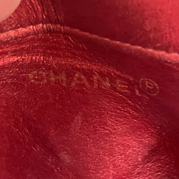 Rare Vintage Chanel Duma Metallic Red Quilted Leather Small Backpack 1991-1994 - Picture 7 of 14